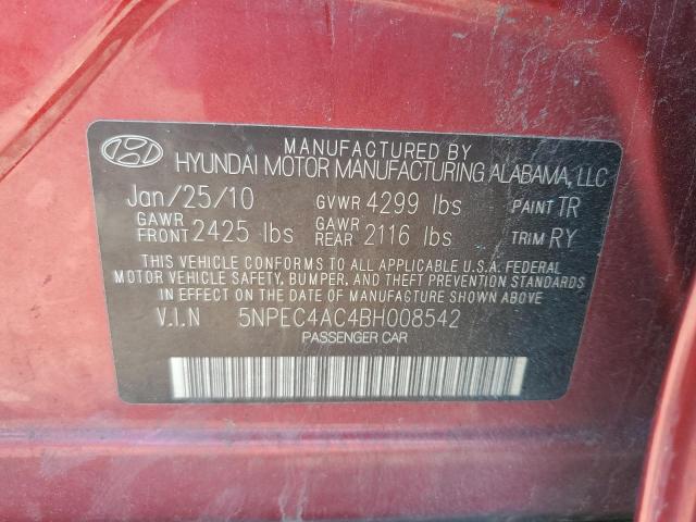 Photo 11 VIN: 5NPEC4AC4BH008542 - HYUNDAI SONATA SE 