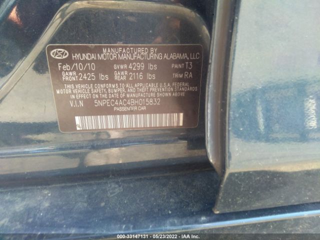 Photo 8 VIN: 5NPEC4AC4BH015832 - HYUNDAI SONATA 