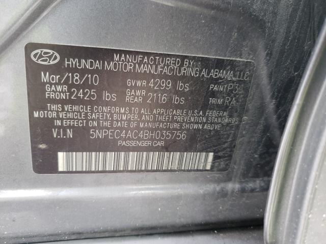 Photo 9 VIN: 5NPEC4AC4BH035756 - HYUNDAI SONATA SE 