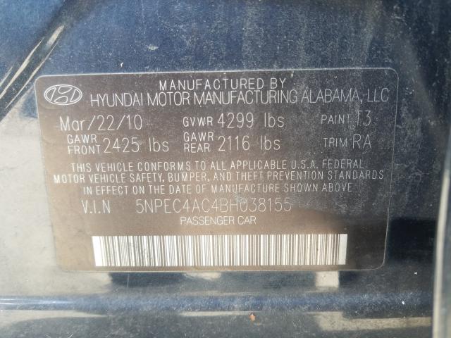 Photo 9 VIN: 5NPEC4AC4BH038155 - HYUNDAI SONATA SE 