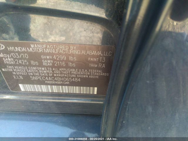 Photo 8 VIN: 5NPEC4AC4BH065484 - HYUNDAI SONATA 