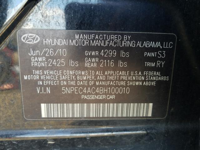 Photo 9 VIN: 5NPEC4AC4BH100010 - HYUNDAI SONATA SE 