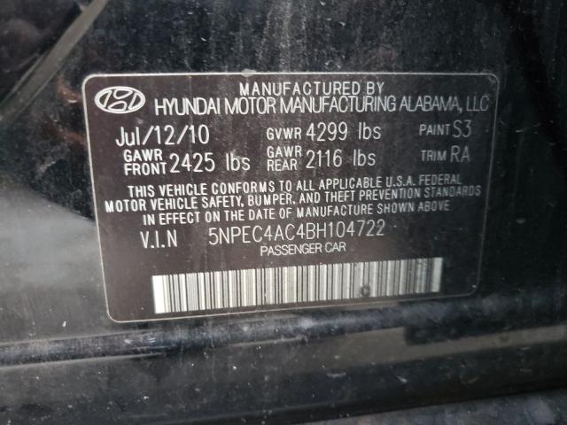 Photo 9 VIN: 5NPEC4AC4BH104722 - HYUNDAI SONATA SE 