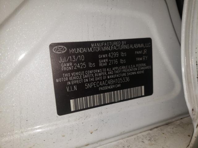 Photo 9 VIN: 5NPEC4AC4BH105336 - HYUNDAI SONATA SE 