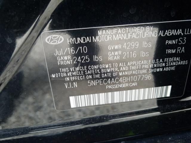 Photo 9 VIN: 5NPEC4AC4BH107796 - HYUNDAI SONATA SE 