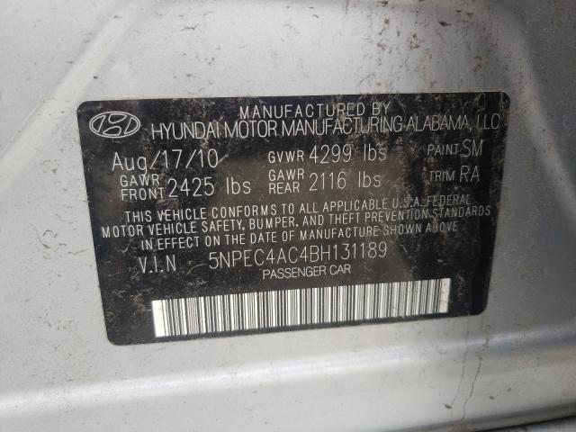 Photo 9 VIN: 5NPEC4AC4BH131189 - HYUNDAI SONATA SE 