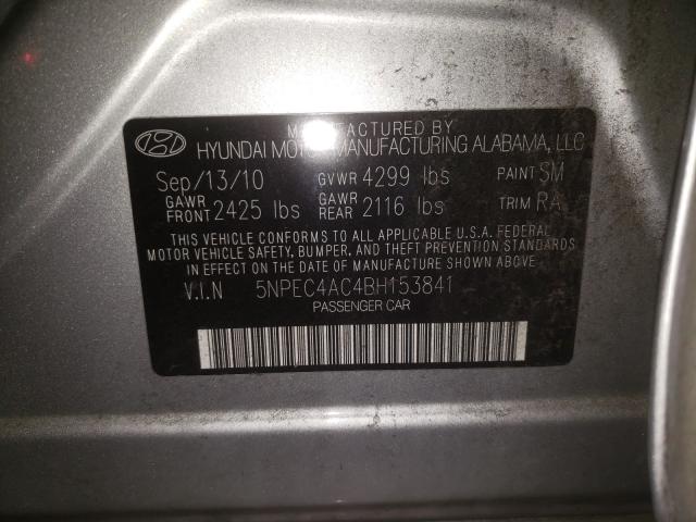 Photo 9 VIN: 5NPEC4AC4BH153841 - HYUNDAI SONATA SE 