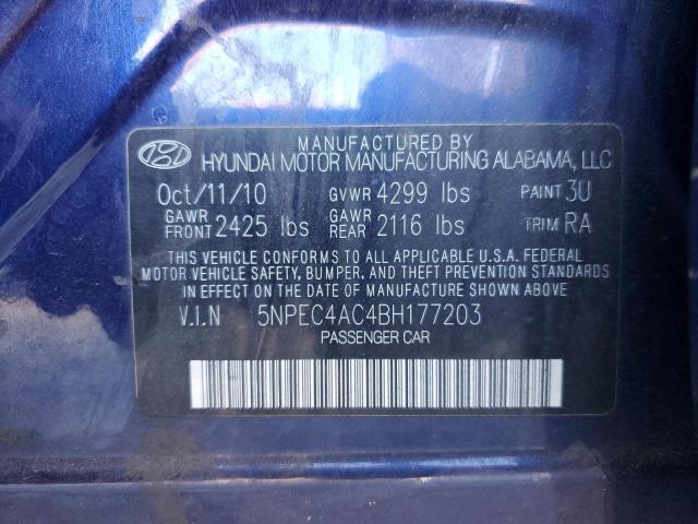 Photo 11 VIN: 5NPEC4AC4BH177203 - HYUNDAI SONATA SE 