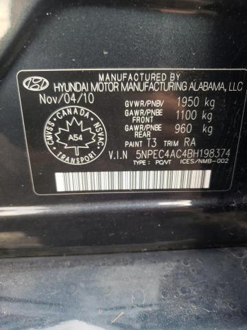 Photo 11 VIN: 5NPEC4AC4BH198374 - HYUNDAI SONATA 