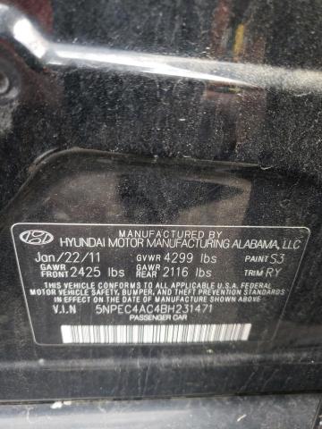 Photo 9 VIN: 5NPEC4AC4BH231471 - HYUNDAI SONATA SE 