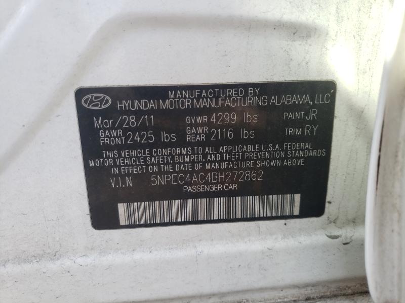 Photo 9 VIN: 5NPEC4AC4BH272862 - HYUNDAI SONATA SE 