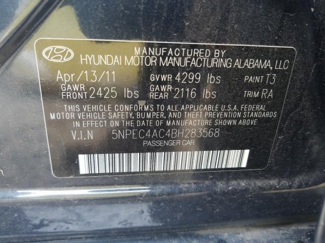 Photo 9 VIN: 5NPEC4AC4BH283568 - HYUNDAI SONATA SE 