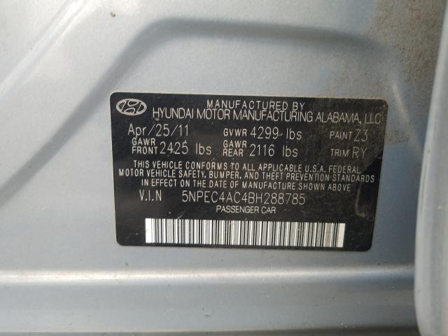 Photo 9 VIN: 5NPEC4AC4BH288785 - HYUNDAI SONATA SE 