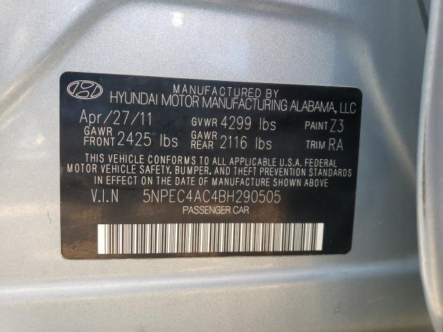 Photo 9 VIN: 5NPEC4AC4BH290505 - HYUNDAI SONATA SE 