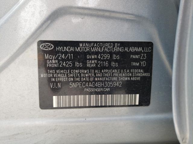 Photo 9 VIN: 5NPEC4AC4BH305942 - HYUNDAI SONATA SE 