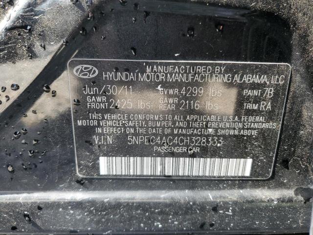 Photo 12 VIN: 5NPEC4AC4CH328333 - HYUNDAI SONATA SE 