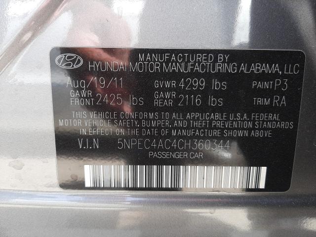 Photo 9 VIN: 5NPEC4AC4CH360344 - HYUNDAI SONATA SE 