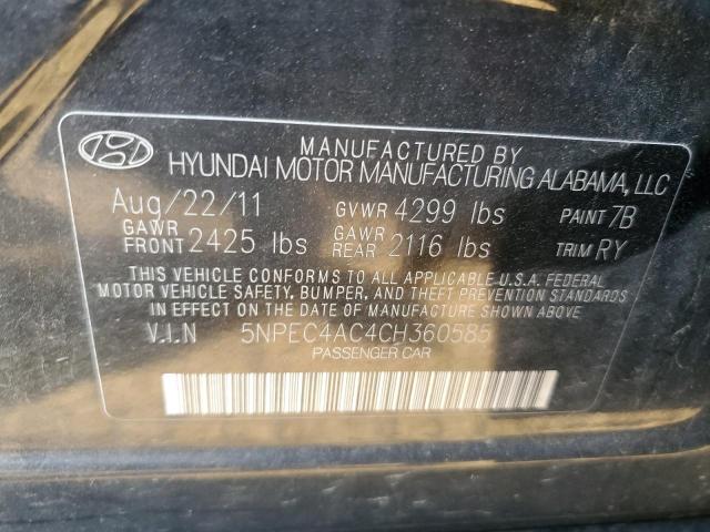 Photo 12 VIN: 5NPEC4AC4CH360585 - HYUNDAI SONATA 