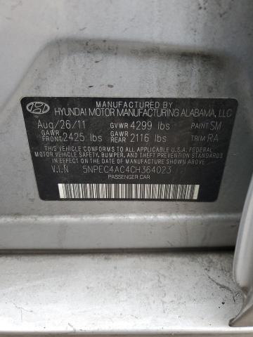 Photo 11 VIN: 5NPEC4AC4CH364023 - HYUNDAI SONATA SE 