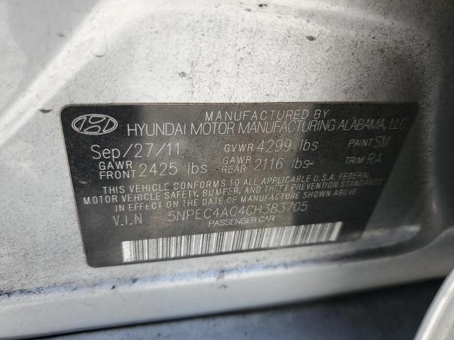 Photo 11 VIN: 5NPEC4AC4CH383705 - HYUNDAI SONATA 