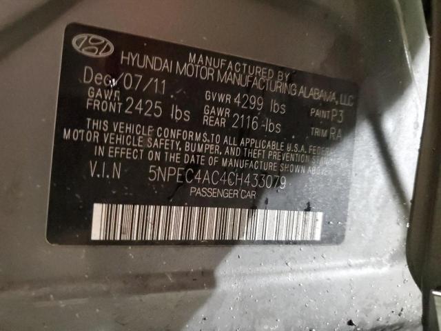 Photo 11 VIN: 5NPEC4AC4CH433079 - HYUNDAI SONATA SE 