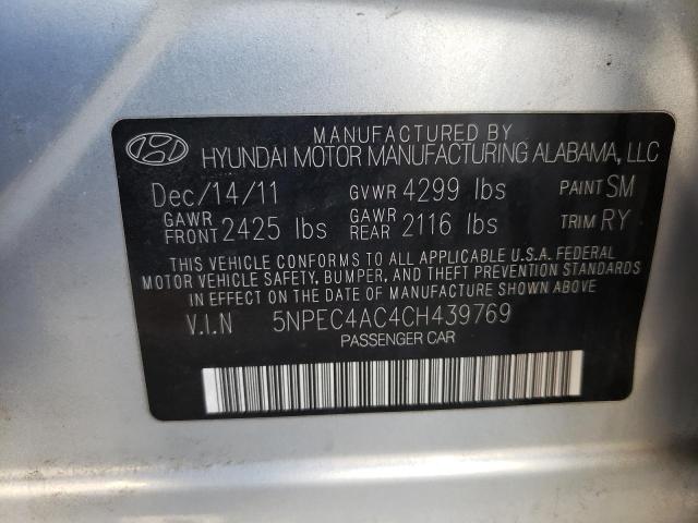 Photo 11 VIN: 5NPEC4AC4CH439769 - HYUNDAI SONATA 