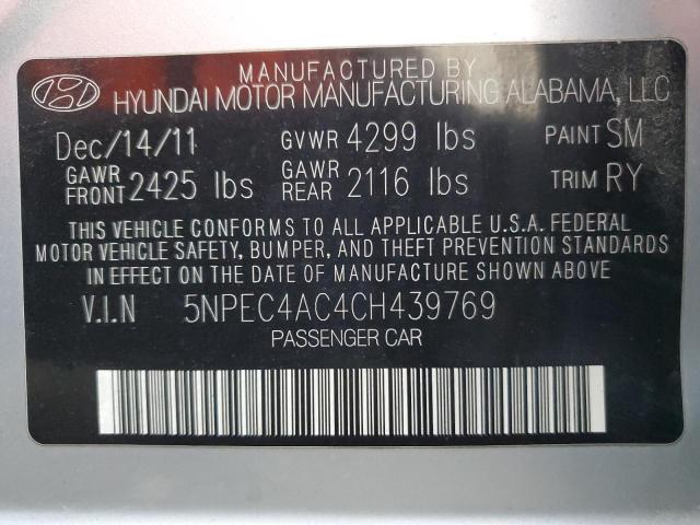 Photo 11 VIN: 5NPEC4AC4CH439769 - HYUNDAI SONATA 