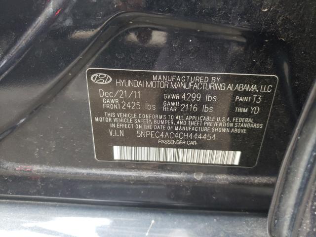 Photo 9 VIN: 5NPEC4AC4CH444454 - HYUNDAI SONATA SE 