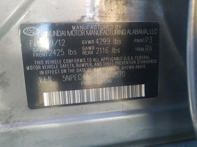 Photo 9 VIN: 5NPEC4AC4CH470570 - HYUNDAI SONATA SE 