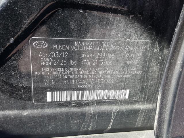 Photo 9 VIN: 5NPEC4AC4DH504301 - HYUNDAI SONATA SE 