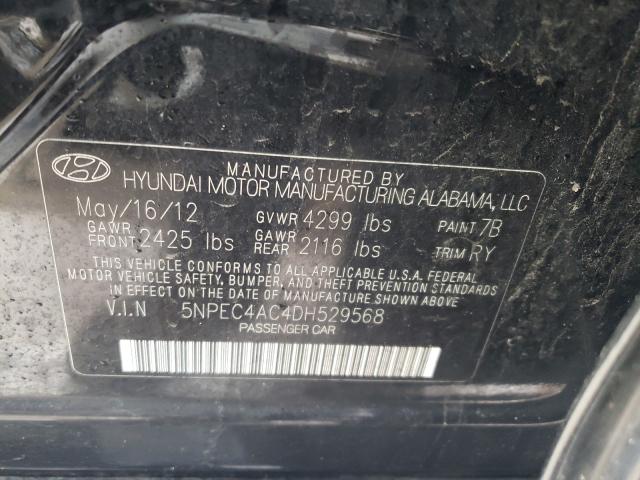 Photo 9 VIN: 5NPEC4AC4DH529568 - HYUNDAI SONATA SE 