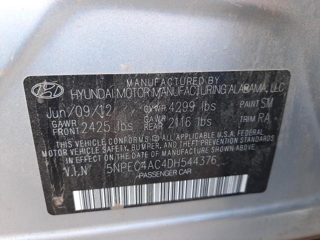 Photo 9 VIN: 5NPEC4AC4DH544376 - HYUNDAI SONATA SE 