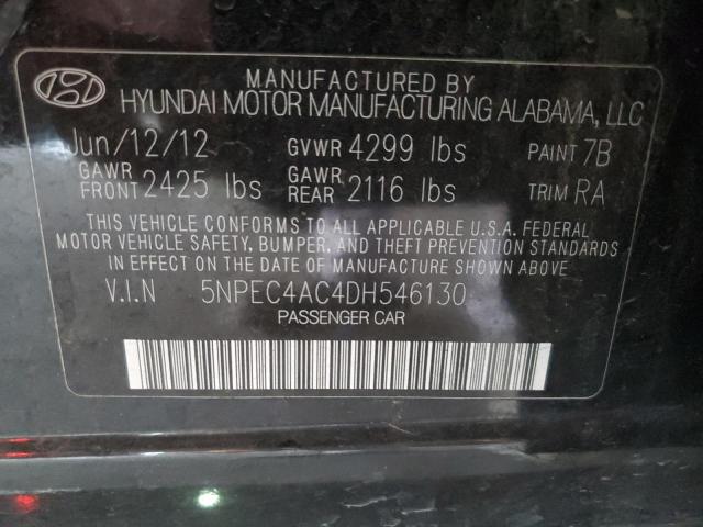 Photo 11 VIN: 5NPEC4AC4DH546130 - HYUNDAI SONATA SE 