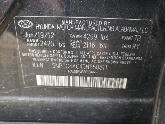 Photo 9 VIN: 5NPEC4AC4DH550811 - HYUNDAI SONATA SE 