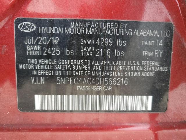 Photo 11 VIN: 5NPEC4AC4DH566216 - HYUNDAI SONATA 