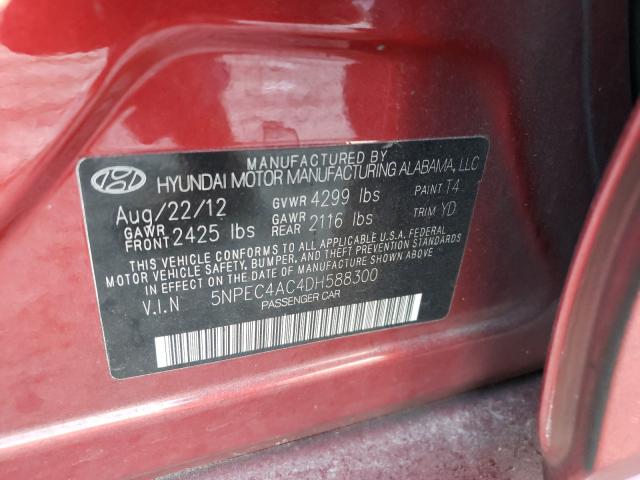 Photo 9 VIN: 5NPEC4AC4DH588300 - HYUNDAI SONATA SE 