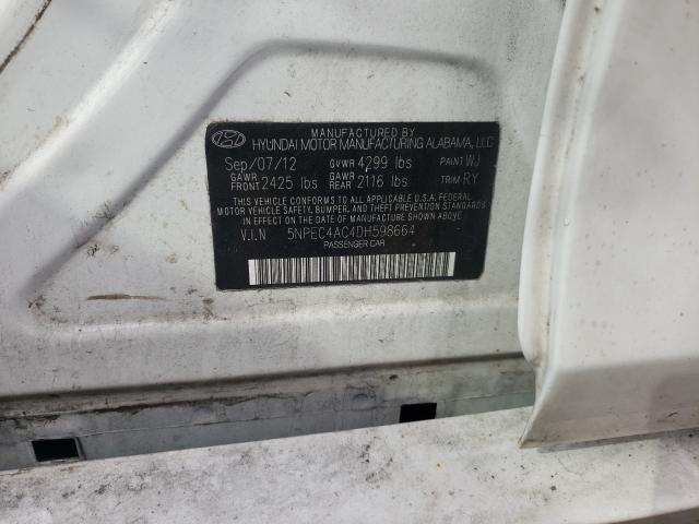 Photo 9 VIN: 5NPEC4AC4DH598664 - HYUNDAI SONATA SE 