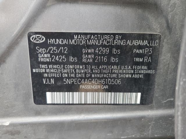 Photo 11 VIN: 5NPEC4AC4DH610506 - HYUNDAI SONATA 