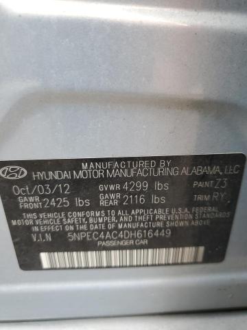 Photo 12 VIN: 5NPEC4AC4DH616449 - HYUNDAI SONATA SE 