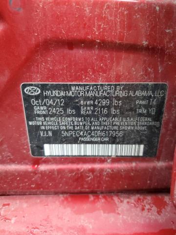 Photo 9 VIN: 5NPEC4AC4DH617956 - HYUNDAI SONATA SE 