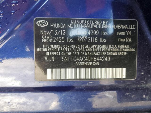 Photo 11 VIN: 5NPEC4AC4DH644249 - HYUNDAI SONATA SE 