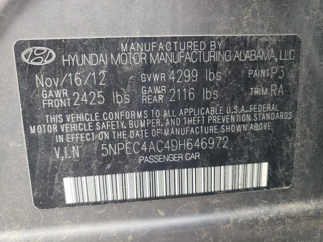 Photo 11 VIN: 5NPEC4AC4DH646972 - HYUNDAI SONATA SE 