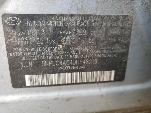 Photo 9 VIN: 5NPEC4AC4DH648219 - HYUNDAI SONATA SE 