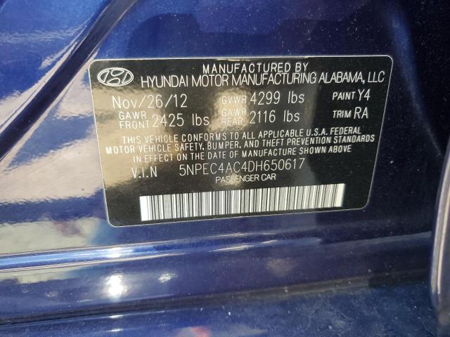 Photo 11 VIN: 5NPEC4AC4DH650617 - HYUNDAI SONATA 