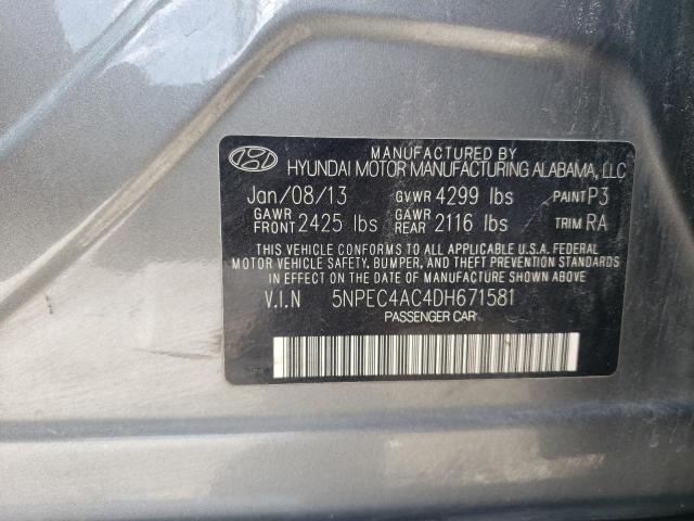 Photo 9 VIN: 5NPEC4AC4DH671581 - HYUNDAI SONATA SE 