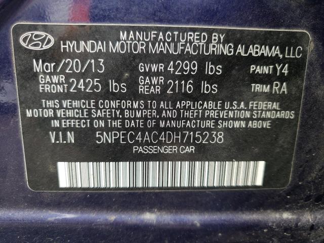 Photo 9 VIN: 5NPEC4AC4DH715238 - HYUNDAI SONATA SE 