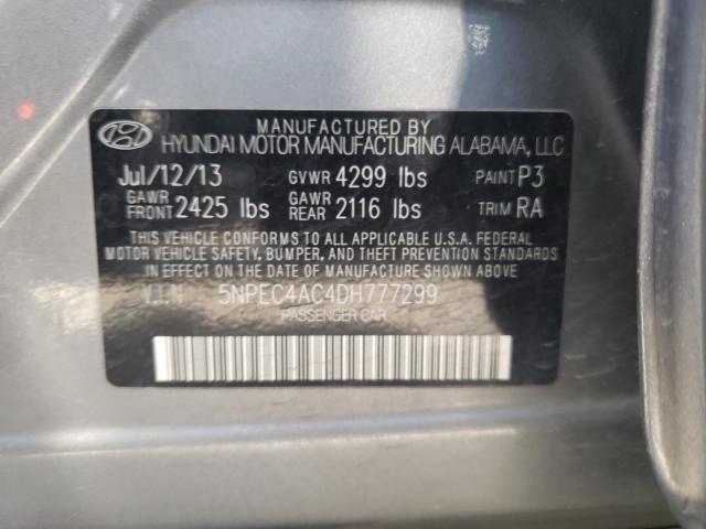 Photo 9 VIN: 5NPEC4AC4DH777299 - HYUNDAI SONATA SE 