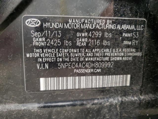 Photo 11 VIN: 5NPEC4AC4DH809992 - HYUNDAI SONATA SE 