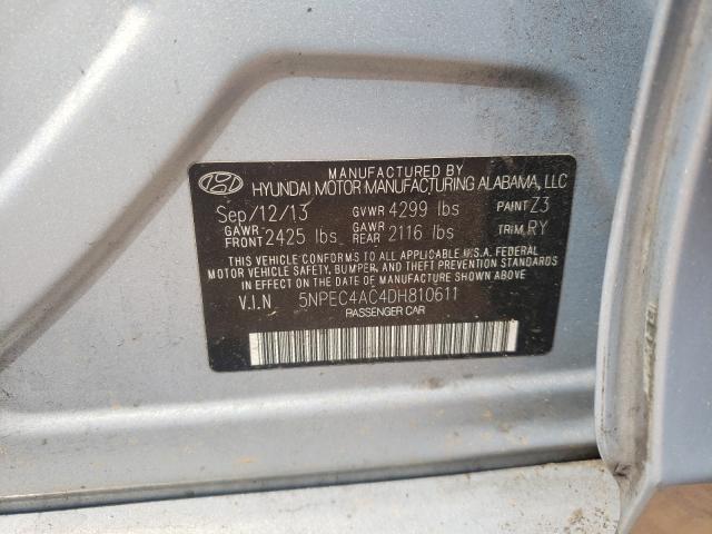 Photo 9 VIN: 5NPEC4AC4DH810611 - HYUNDAI SONATA SE 