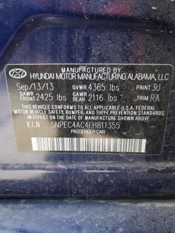 Photo 9 VIN: 5NPEC4AC4EH811355 - HYUNDAI SONATA SE 